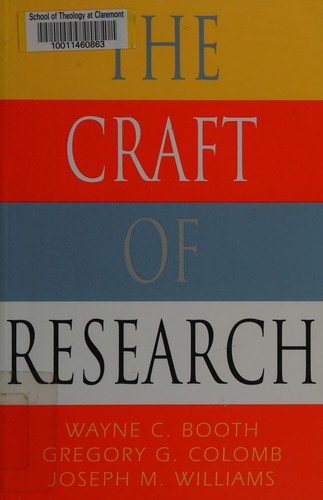 Wayne C. Booth: The craft of research (1995, University of Chicago Press)