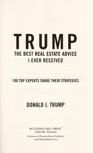 Donald J. Trump: Trump (2006, Rutledge Hill Press)