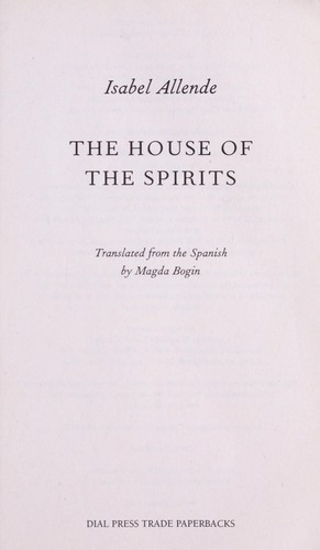 The house of the spirits (2005, Dial Press)