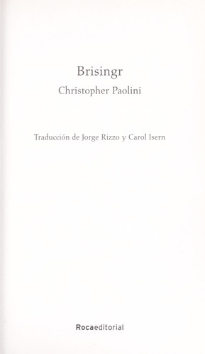 Christopher Paolini: BRISINGR (Spanish language, 9999)