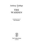 Anthony Trollope: The Warden (Hardcover, 1995, Ashgate Publishing, Trollope Society)