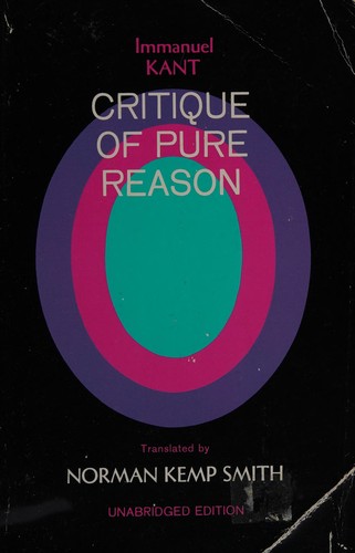 Immanuel Kant: A Critique of Pure Reason (Hardcover, 1979, Dutton Adult)