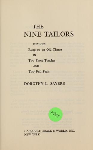 Dorothy L. Sayers: The nine tailors (1934, Harcourt, Brace and company)