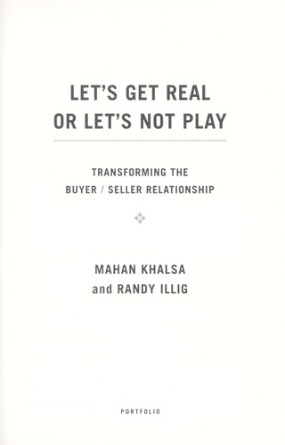 Mahan Khalsa: Let's get real or let's not play (2008, Portfolio)