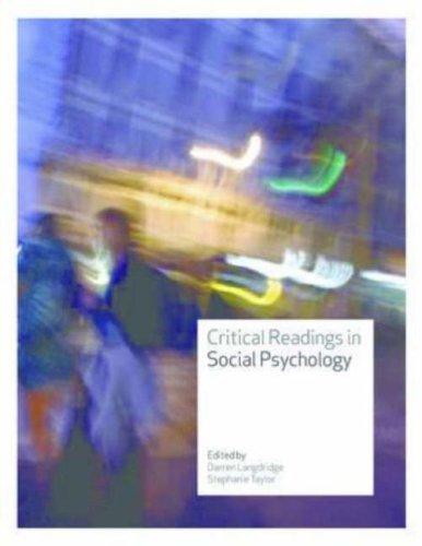 Darren Langdridge, Stephanie Taylor: Critical Readings in Social Psychology (Paperback, 2006, Open University Press)