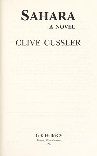 Clive Cussler: Sahara (Hardcover, 1993, G K Hall & Co)