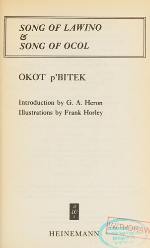 Okot p'Bitek: Song of Lawino & Song of Ocol (1988, Heinemann)