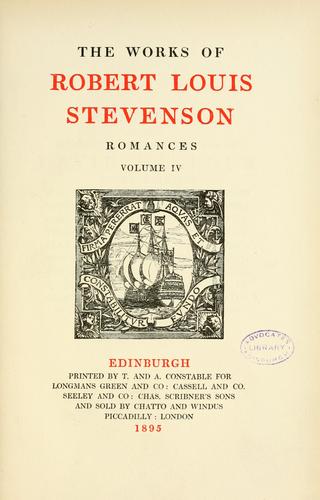 Robert Louis Stevenson: Kidnapped (1894, Cassell)