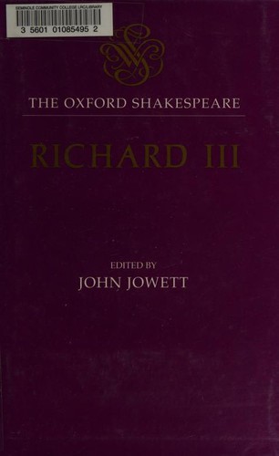 William Shakespeare: The tragedy of King Richard III (2000, Oxford University Press)