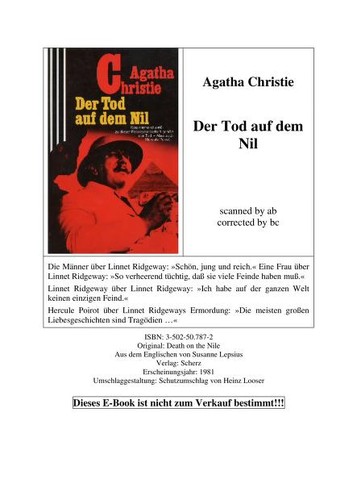 Agatha Christie: Der Tod auf dem Nil (German language, 1981, Scherz)