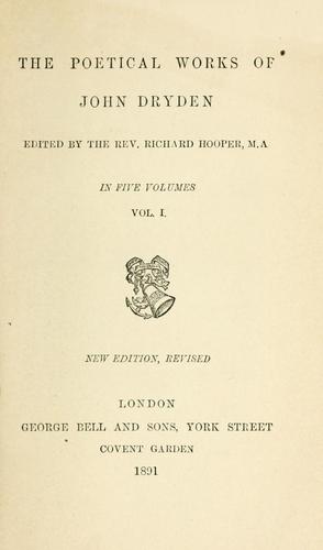 John Dryden: Poetical works (1891, G. Bell and sons)