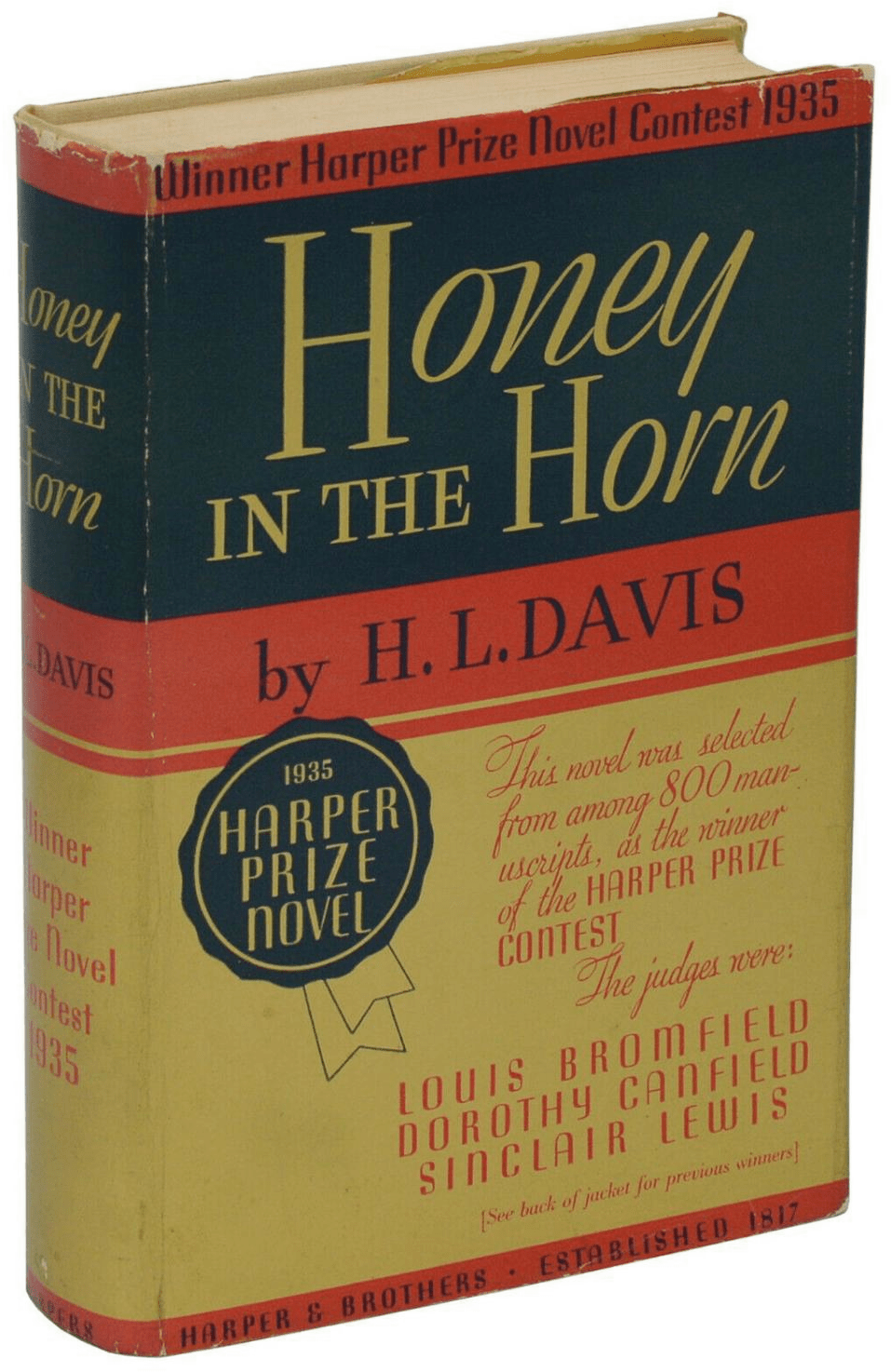 H. L. Davis: Honey in the Horn (Hardcover, 1935, Harper & Brothers)