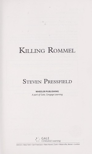 Steven Pressfield: Killing Rommel (2008, Wheeler Pub.)