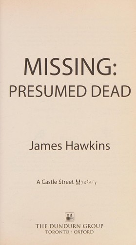 James Hawkins, James Hawkins: Missing (Paperback, 2001, Dundurn Group)