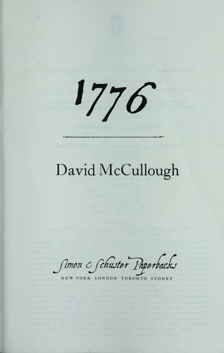 David McCullough: 1776 (2006, Simon & Schuster Paperbacks)