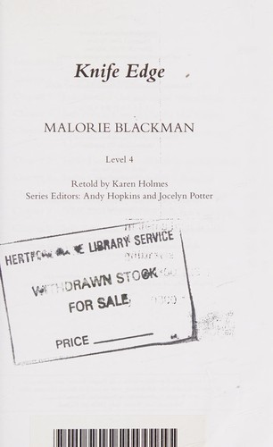 Malorie Blackman: Knife Edge (2013, Pearson Education Australia)
