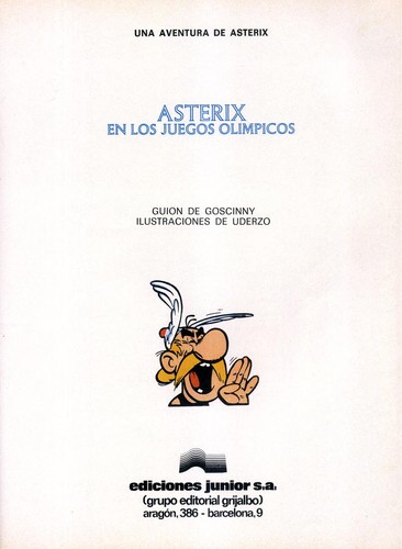 René Goscinny: Asterix y los Juegos Olimpicos (Spanish language, 2009, Editorial Bruno)