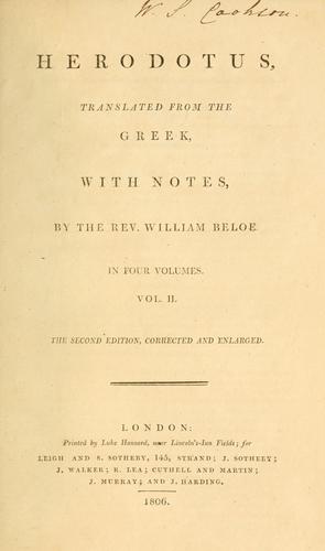 Herodote: Herodotus. (1806, Leigh and S. Southeby)