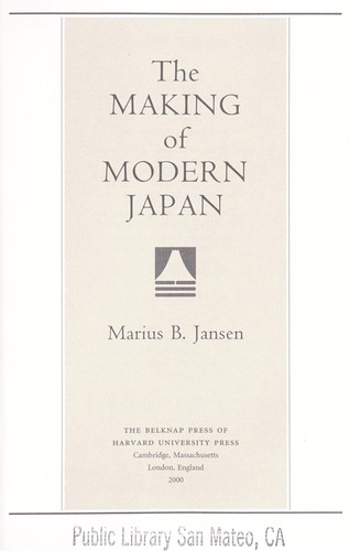 Marius B. Jansen: The making of modern Japan (2000, Belknap Press of Harvard University Press)