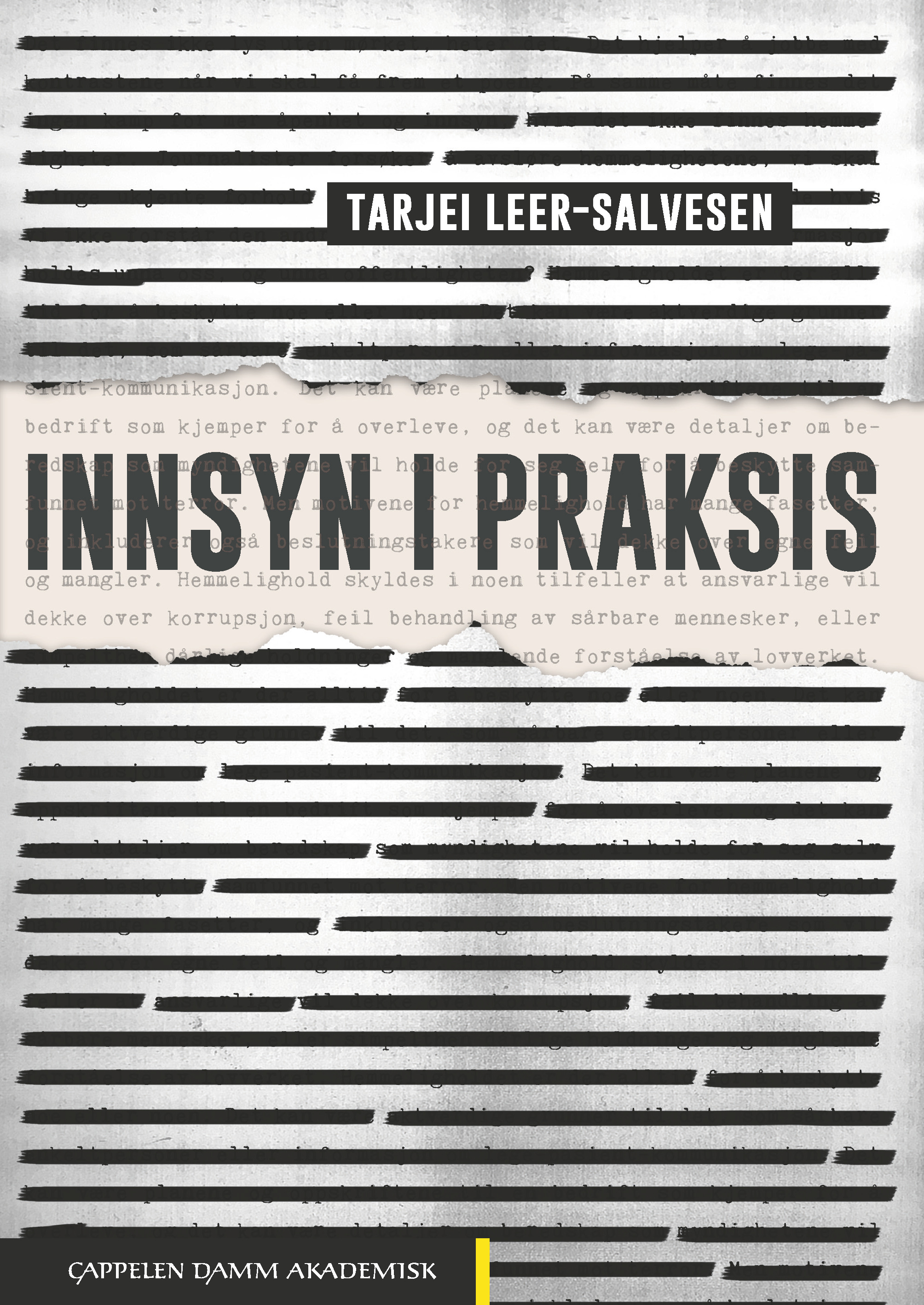 Tarjei Leer-Salvesen: Innsyn i praksis (Paperback, Cappelen Damm)