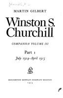 Martin Gilbert: Winston S. Churchill (Hardcover, 1973, Houghton Mifflin Co)