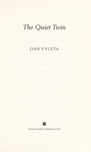 Dan Vyleta: The quiet twin (2011, HarperCollins Publishers)