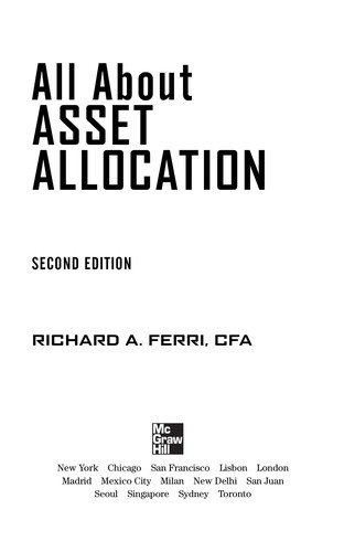 Richard A. Ferri: All about asset allocation (2010, McGraw-Hill)