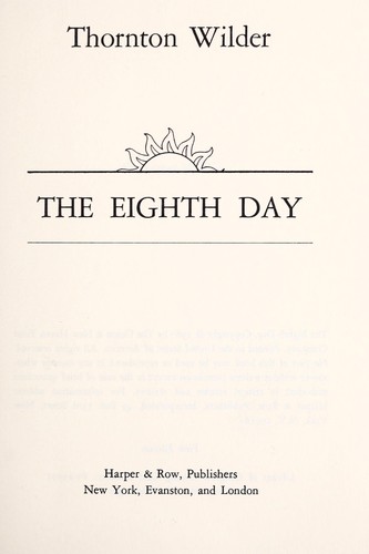 Thornton Wilder: The Eighth Day (1976, Avon Books)