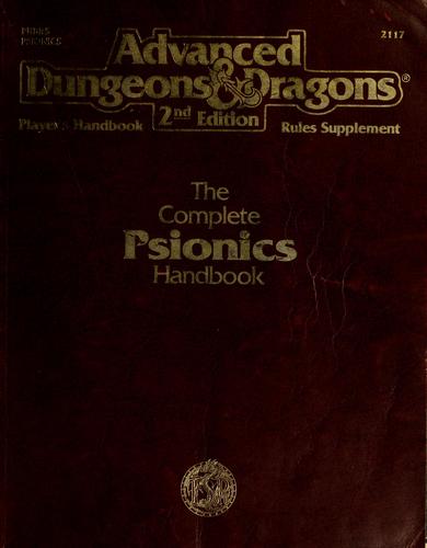 Steve Winter: The Complete Psionics Handbook (Paperback, 1991, TSR Inc)