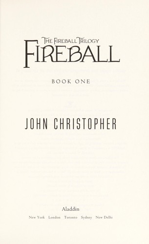 John Christopher: Fireball (2015, Simon & Schuster Children's Publishing)