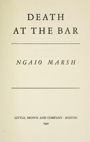 Ngaio Marsh: Death at the Bar (Roderick Alleyn #9) (1940, Little, Brown)