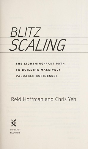 Reid Hoffman: Blitzscaling (2018)