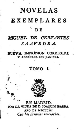 Miguel de Unamuno: Novelas exemplares (Spanish language, 1803, J. Ibarra)