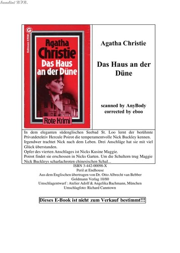 Agatha Christie: Das Haus an der Düne (German language, 1979, Wilhelm Goldmann)