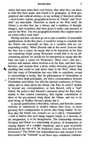 Edward W. Said: Orientalism (2003, Vintage Books)