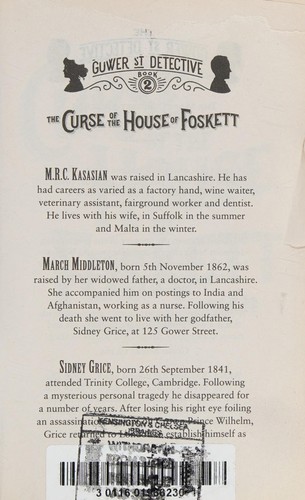 M. R. C. Kasasian: Curse of the House of Foskett (2015, Head of Zeus)