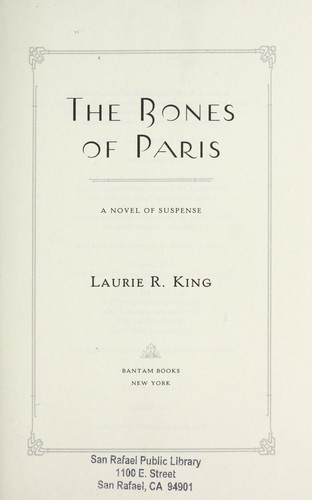 Laurie R. King: The bones of Paris (2013)