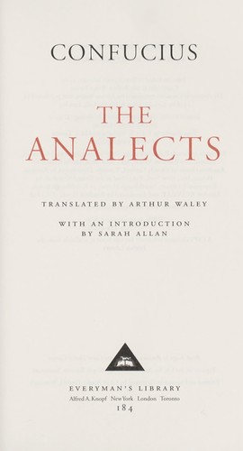 Confucius: The Analects (2000, Knopf)