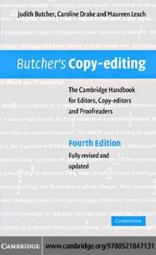 Judith Butcher: Butcher's Copy-editing (EBook, 2006, Cambridge University Press)