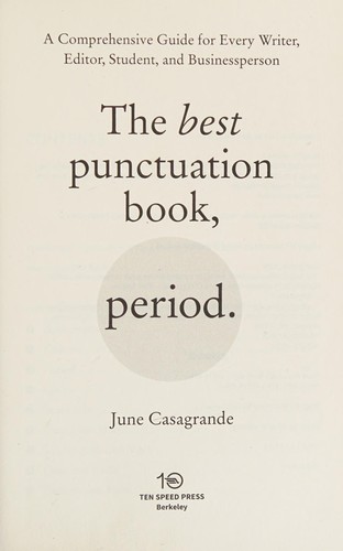 June Casagrande: The best punctuation book, period (2014)