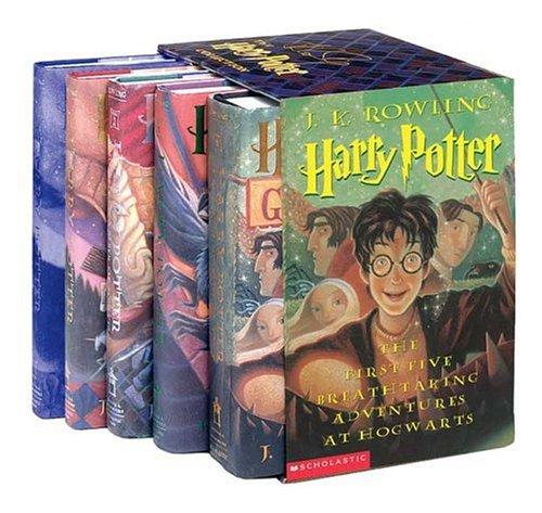 J. K. Rowling: Harry Potter Hardcover Boxed Set with Leather Bookmark (Books 1-5) (2003, Scholastic Inc.)