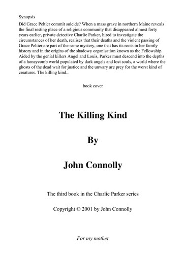 John Connolly: The killing kind (2002, Coronet)
