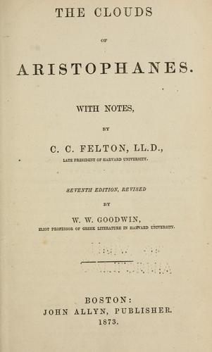 Aristophanes: The  Clouds of Aristophanes (1873, John Allyn)