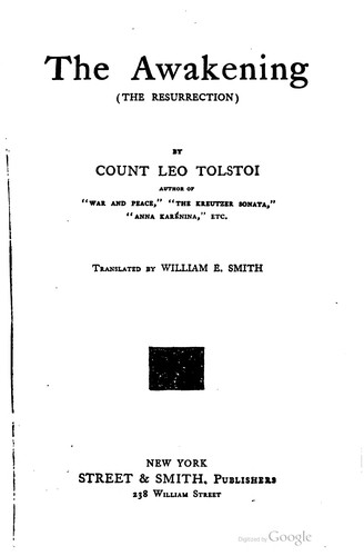 Lev Nikolaevič Tolstoy: The awakening (The resurrection) (1900, Street & Smith)