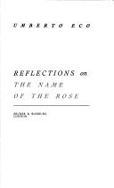 Umberto Eco: Reflections on The name of the rose (1985, Secker & Warburg)