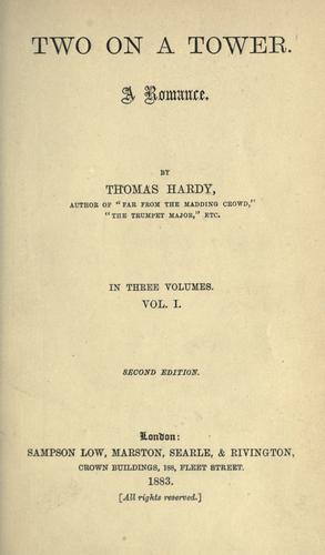 Thomas Hardy: Two on a tower (1883, S. Low, Marston, Searle & Rivington)