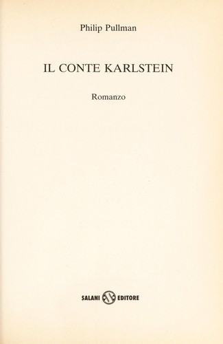 Philip Pullman: Il conte Karlstein (Hardcover, Italian language, 2003, Salani)