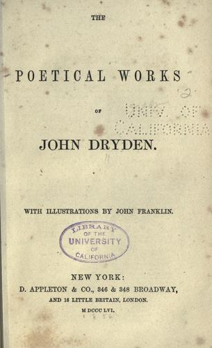 John Dryden: The poetical works of John Dryden (1856, Appleton)