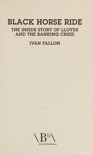 Ivan Fallon: Black Horse Ride (2016, Pavilion Books)
