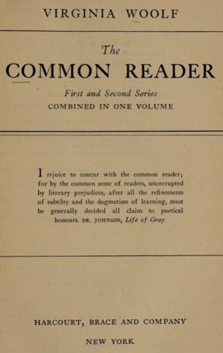 The common reader (1948, Harcourt, Brace)